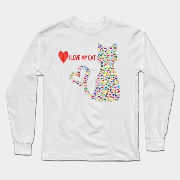 i love my cute cat Long Sleeve T-Shirt by TOPTshirt